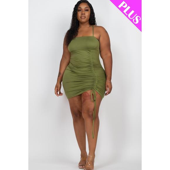 Rachell`s Boutique Dresses & Skirts - Plus Adjustable Ruched Detail Curvy Mini Dress